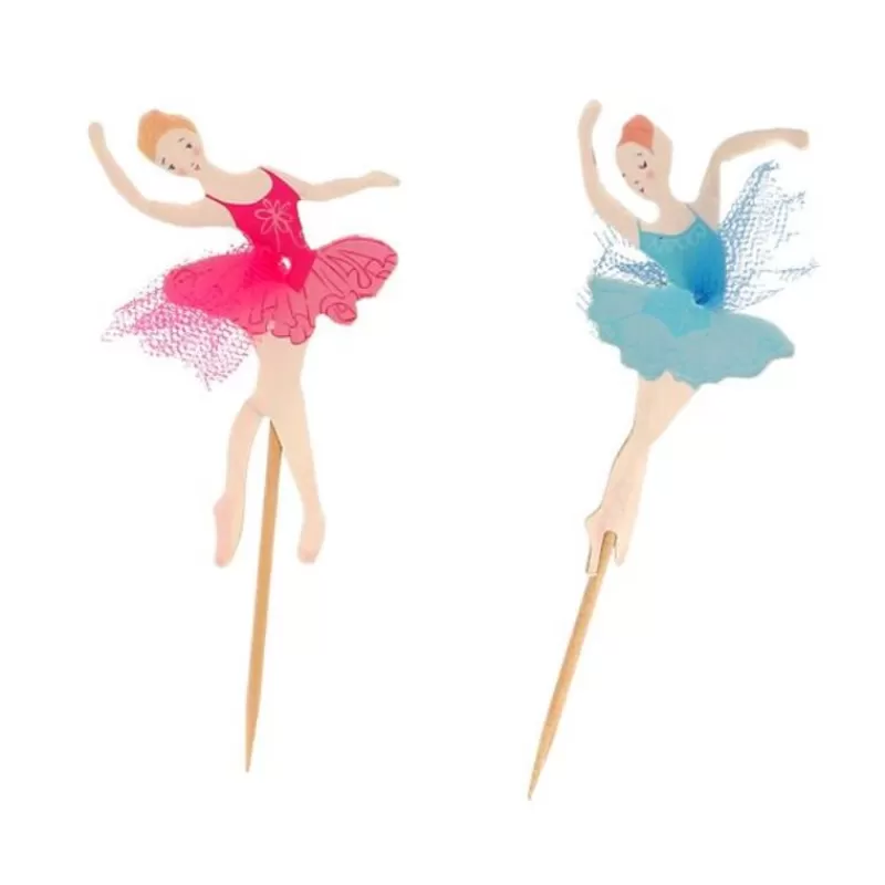 Cerf Dellier Cupcake Toppers Ballerines Assorties (X 12) Hot