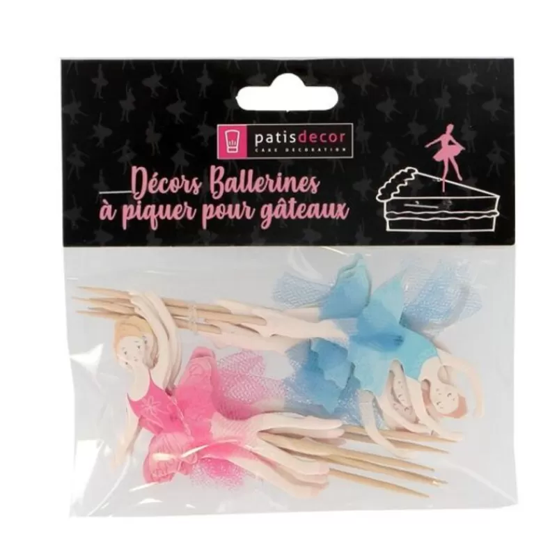 Cerf Dellier Cupcake Toppers Ballerines Assorties (X 12) Hot