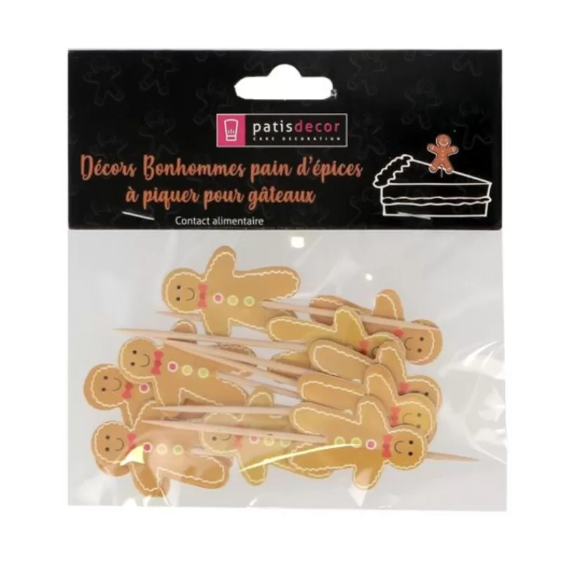 Cerf Dellier Cupcake Toppers Bonshommes Pain D'Épices (X12) Best Sale