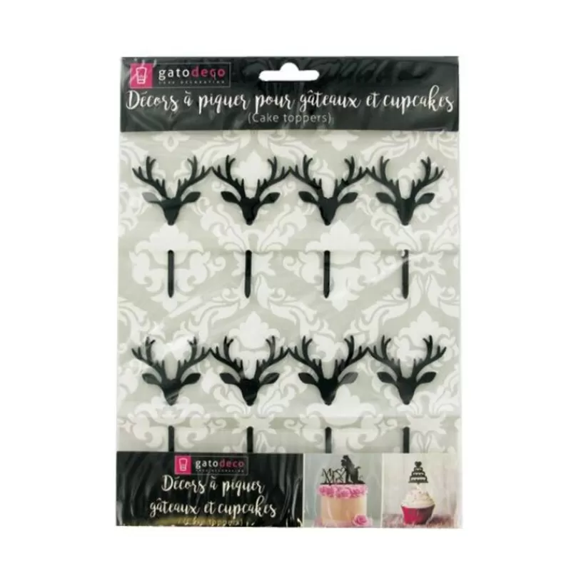 Cerf Dellier Cupcake Toppers Cerfs (X8) Sale