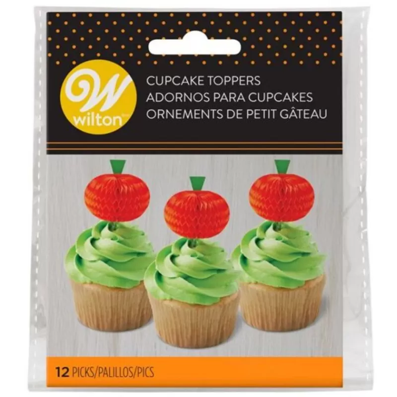 Cerf Dellier Cupcake Toppers Citrouille Wilton (X12) Cheap