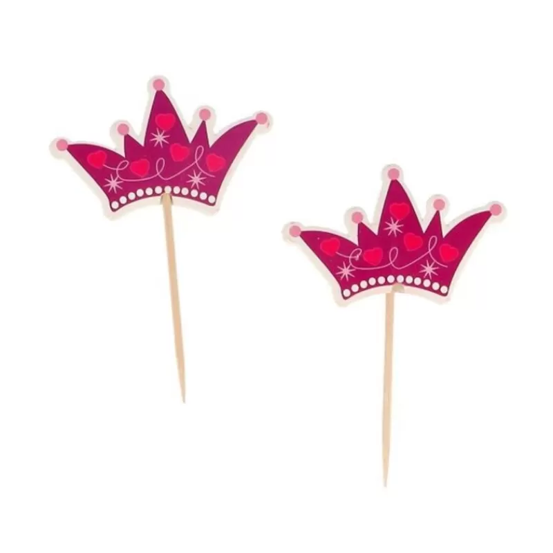 Cerf Dellier Cupcake Toppers Couronnes De Princesses (X 12) Clearance