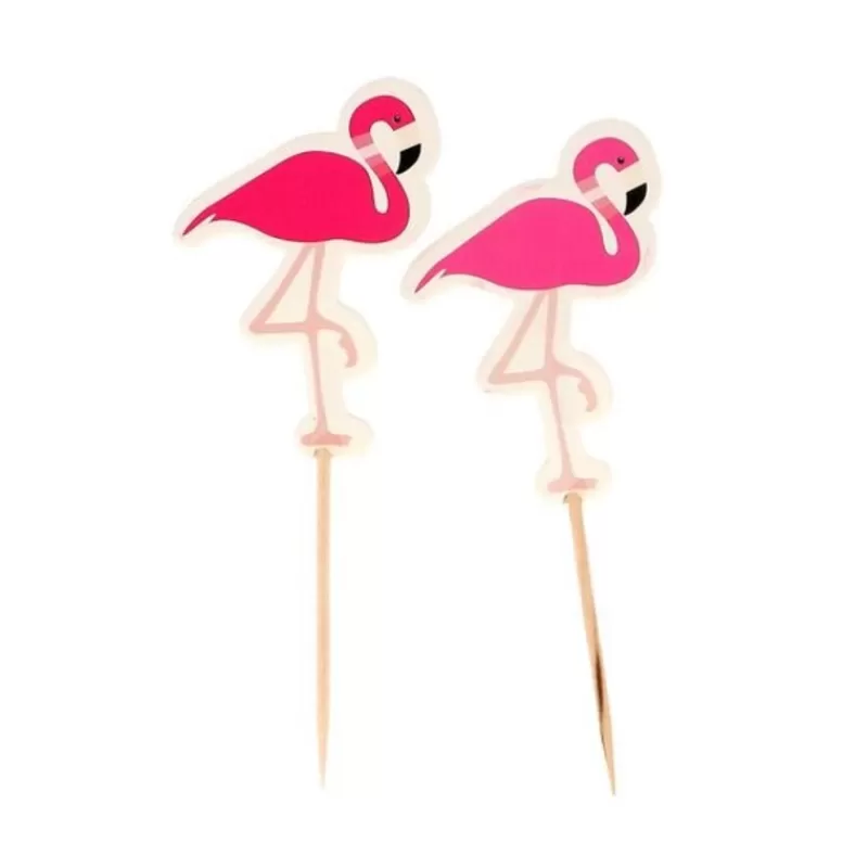 Cerf Dellier Cupcake Toppers Flamants Roses (X 12) Sale