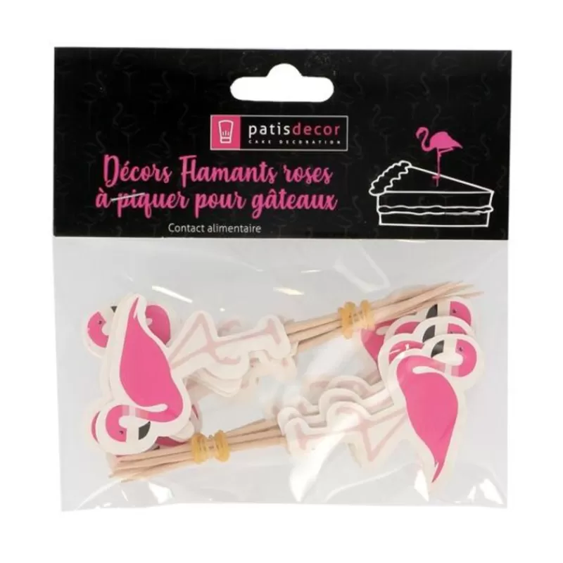 Cerf Dellier Cupcake Toppers Flamants Roses (X 12) Sale