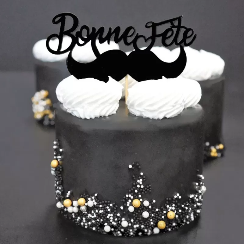 Cerf Dellier Cupcake Toppers Moustache  Outlet