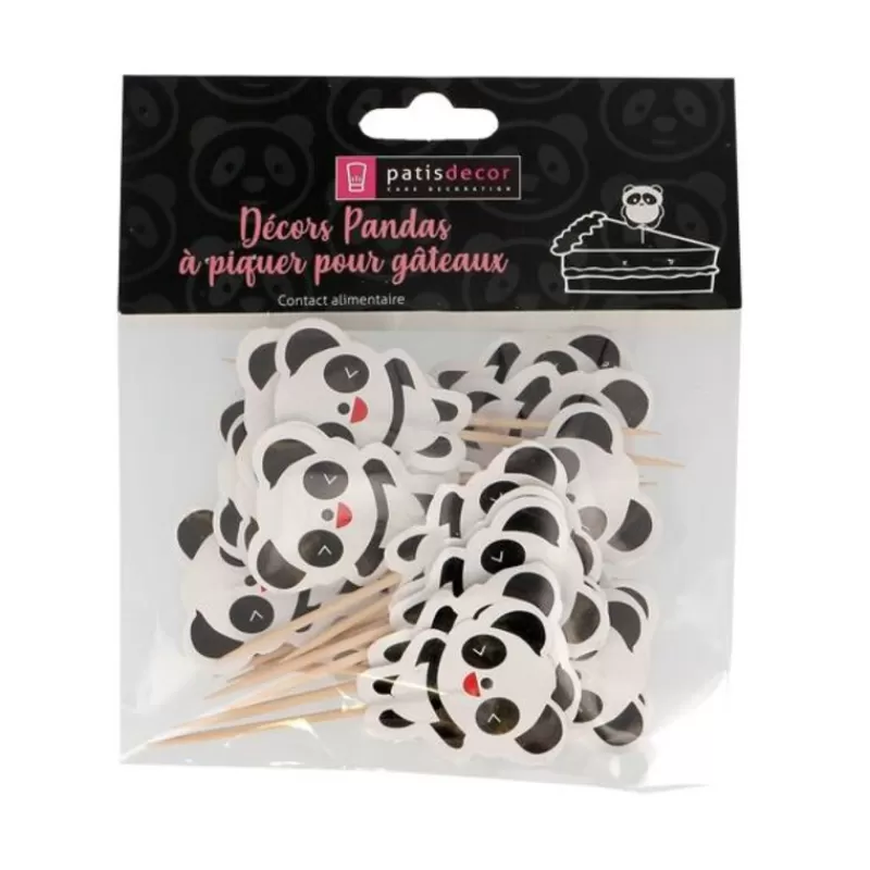 Cerf Dellier Cupcake Toppers Pandas (X 24) Outlet