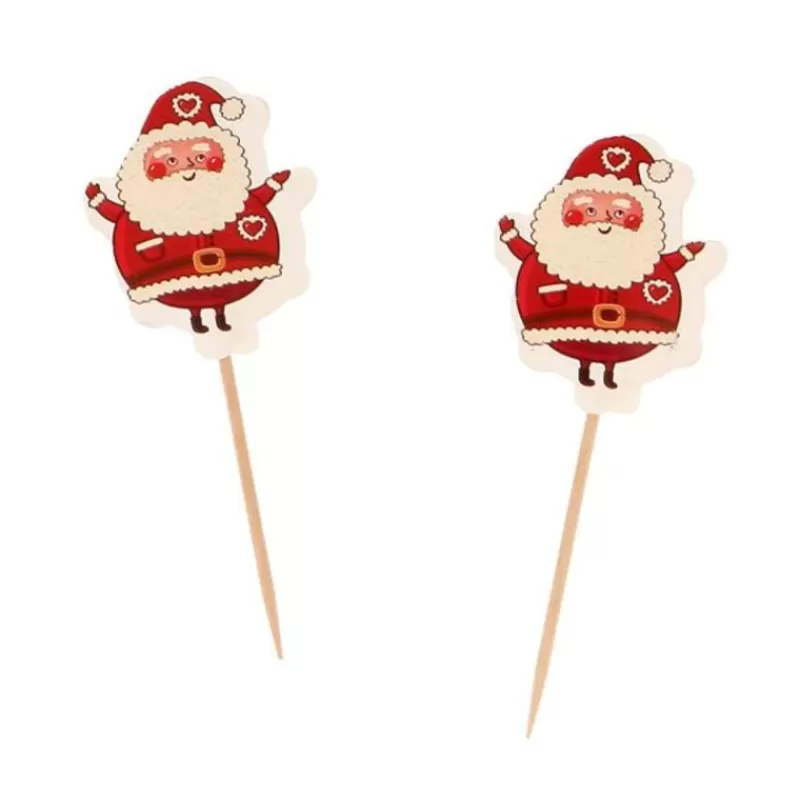 Cerf Dellier Cupcake Toppers Pere Noël (X12) Clearance