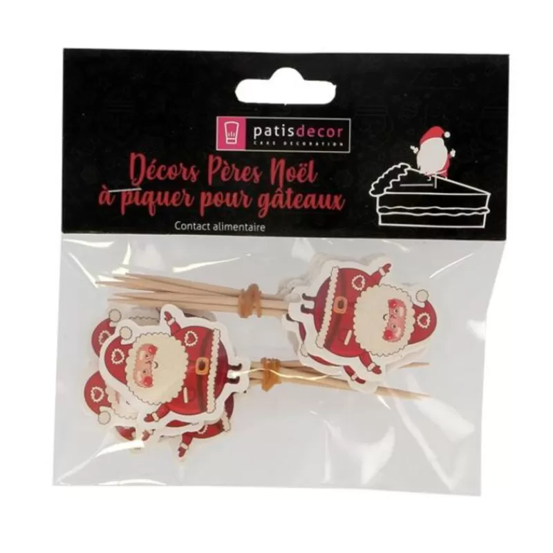 Cerf Dellier Cupcake Toppers Pere Noël (X12) Clearance