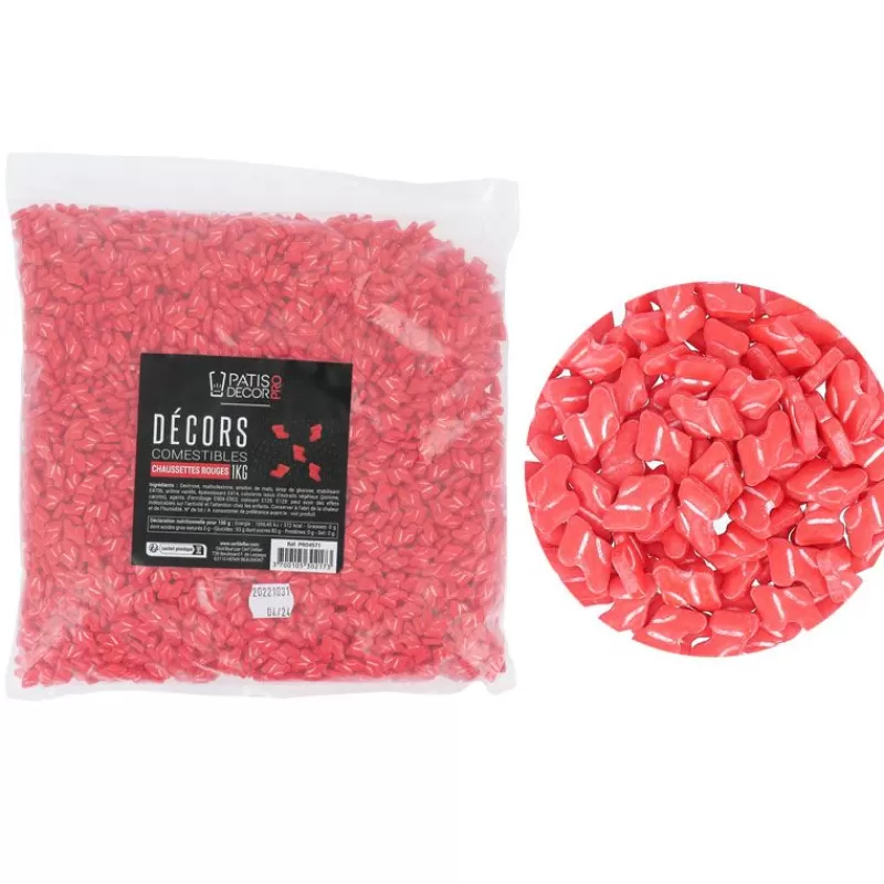 Cerf Dellier Décors Comestibles Chaussettes Rouges 1 Kg Clearance