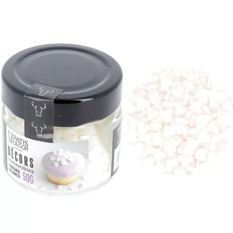 Cerf Dellier Décors Comestibles Coeurs Blancs 50 G Outlet