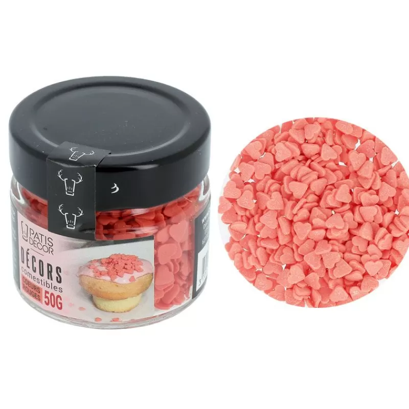 Cerf Dellier Décors Comestibles Coeurs Rouges 50 G Store