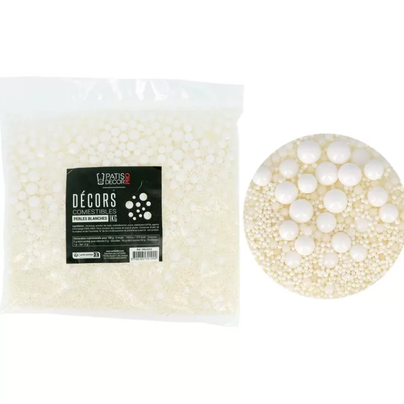 Cerf Dellier Décors Comestibles Perles Blanches 1 Kg Best