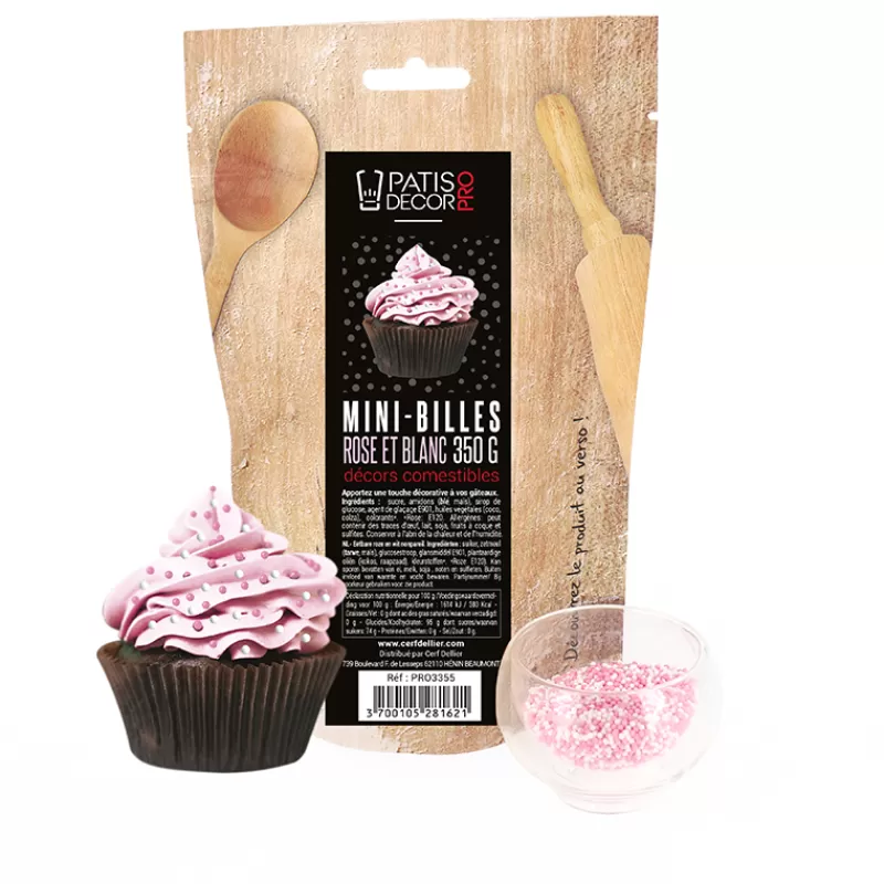 Cerf Dellier Décors Mini Billes Roses Et Blanches Comestibles Patisdecor Pro 350 G Online