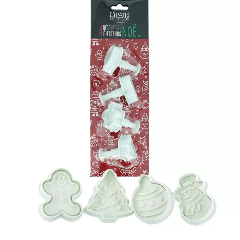 Cerf Dellier Découpoirs Éjecteurs Assortis Theme Noël (X 4) Hot