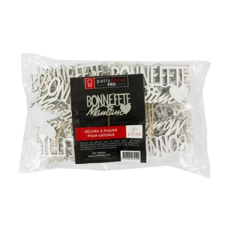 Cerf Dellier Decor Bonne Fete Maman Sur Pique (X30) Outlet