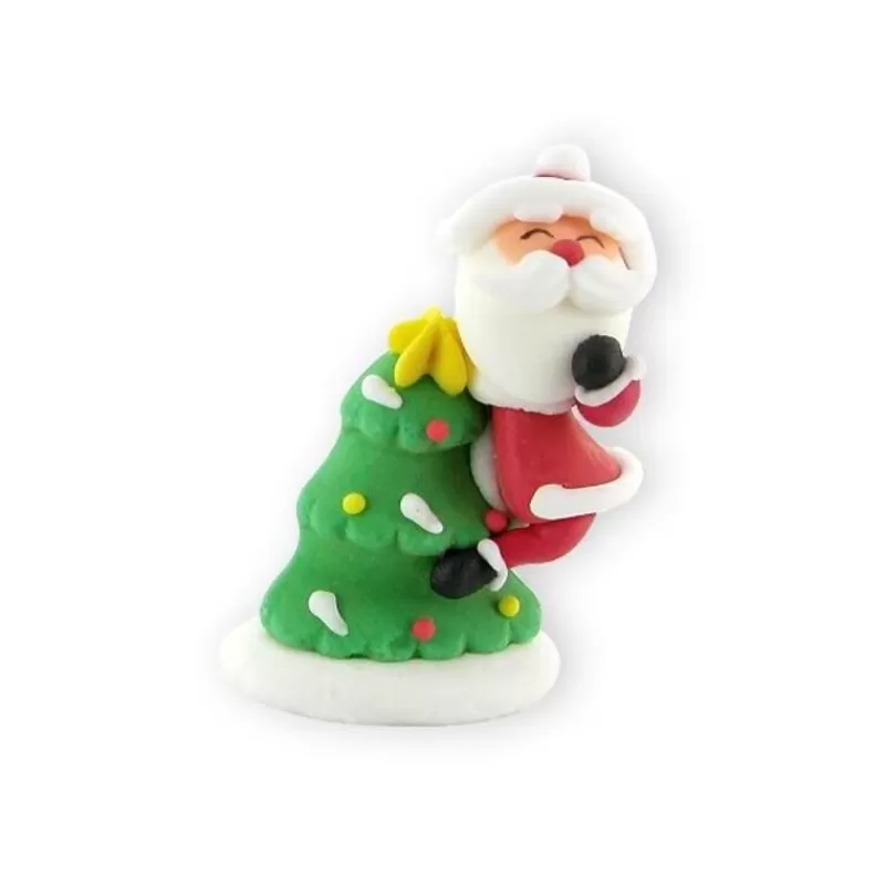 Cerf Dellier Decor Comestible Pere Noël Sur Sapin Cheap