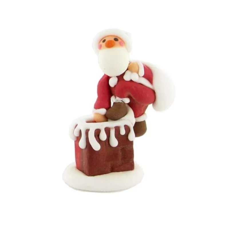 Cerf Dellier Decor Comestibles Pere Noël Hotte Dans La Cheminee Fashion