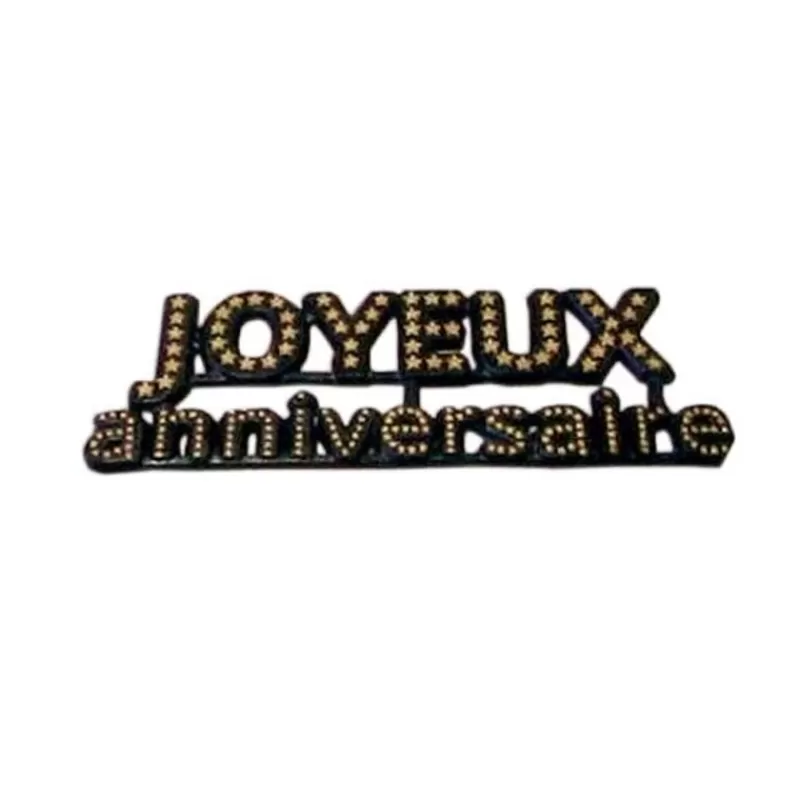 Cerf Dellier Decor Joyeux Anniversaire Noir (X144) Outlet