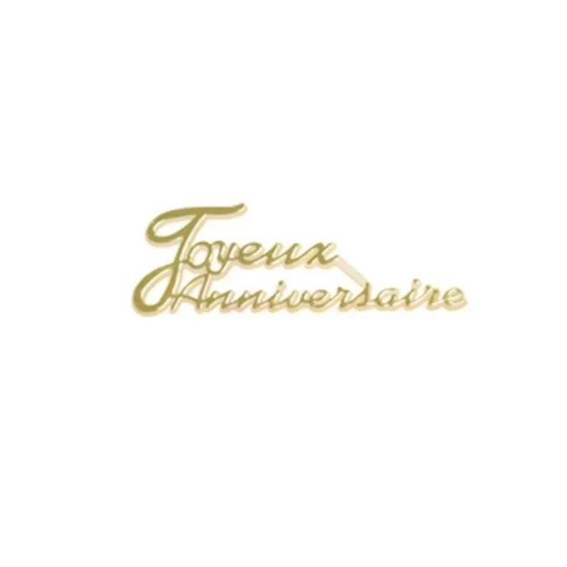 Cerf Dellier Decor Joyeux Anniversaire Or (X 144) New