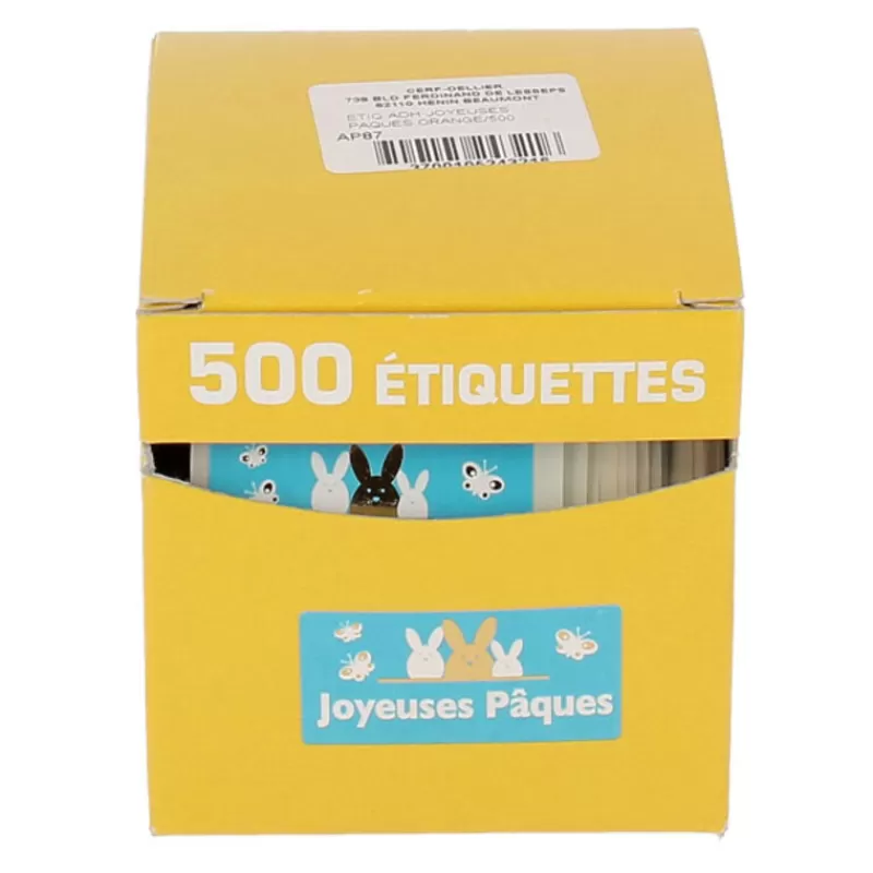 Cerf Dellier Etiquette Adhesive Joyeuses Pâques Bleues (X500) Best Sale