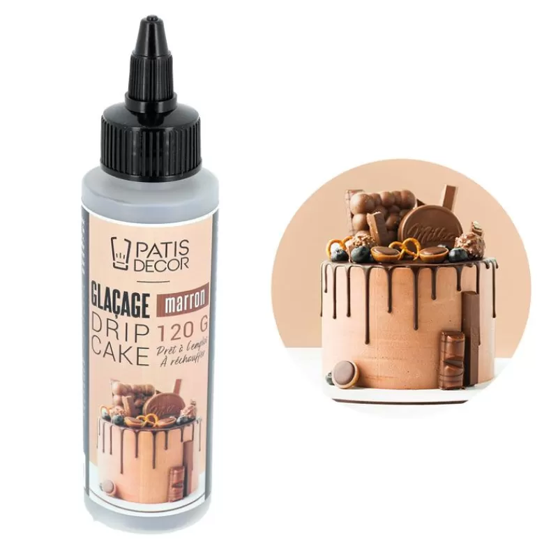 Cerf Dellier Glacage Pour Drip Cake Marron Patisdecor 120 G