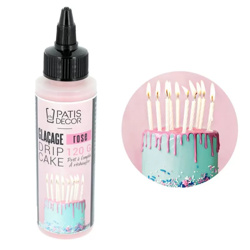 Cerf Dellier Glacage Pour Drip Cake Rose Patisdecor 120 G