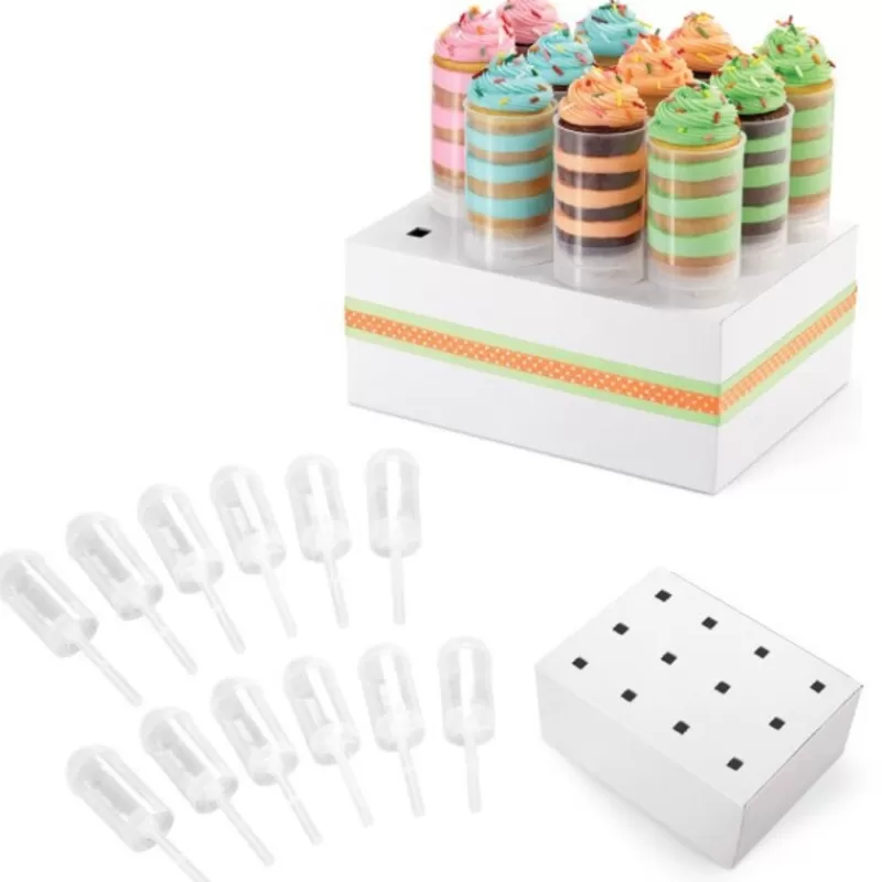 Cerf Dellier Kit 12 Push Up Cake Pops + Presentoir Wilton Hot