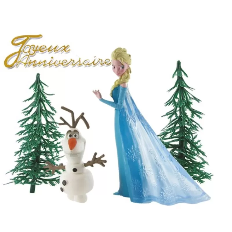 Cerf Dellier Kit Decor Gateau Elsa Et Olaf Outlet