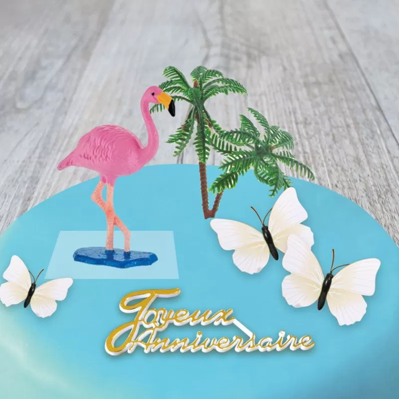 Cerf Dellier Kit Decor Gateau Flamant Rose Outlet