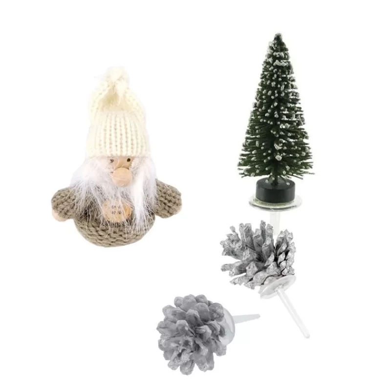 Cerf Dellier Kit Decor Noël Lutin Gris Sale