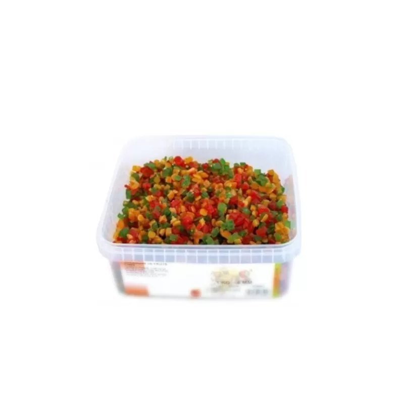 Cerf Dellier Macedoine De Fruits Confits En Cubes 1 Kg