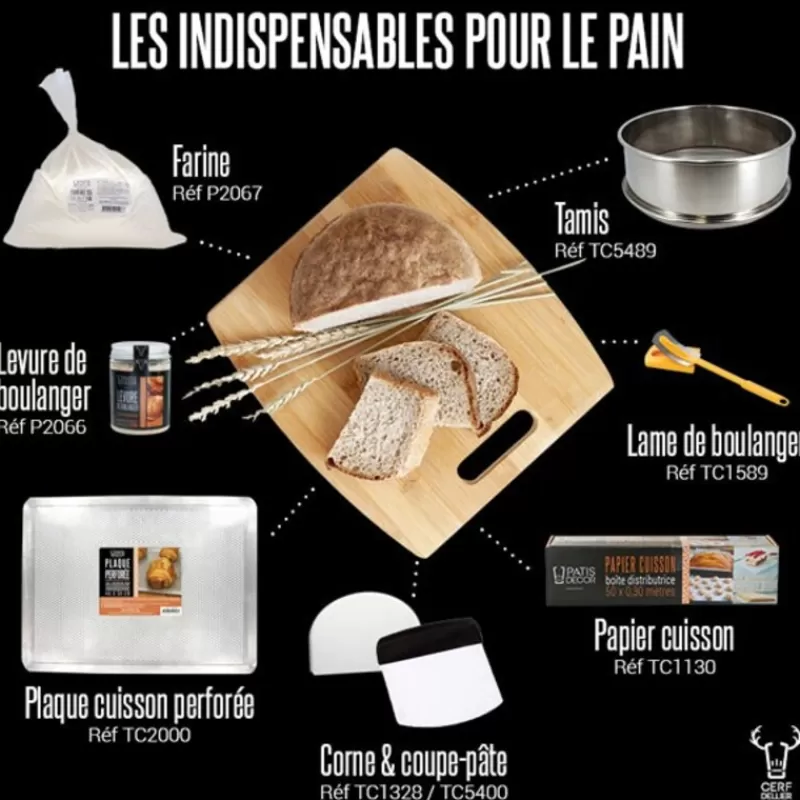 Cerf Dellier Moule A Pain / Banneton Pour Baguette 43 X 10 Cm New