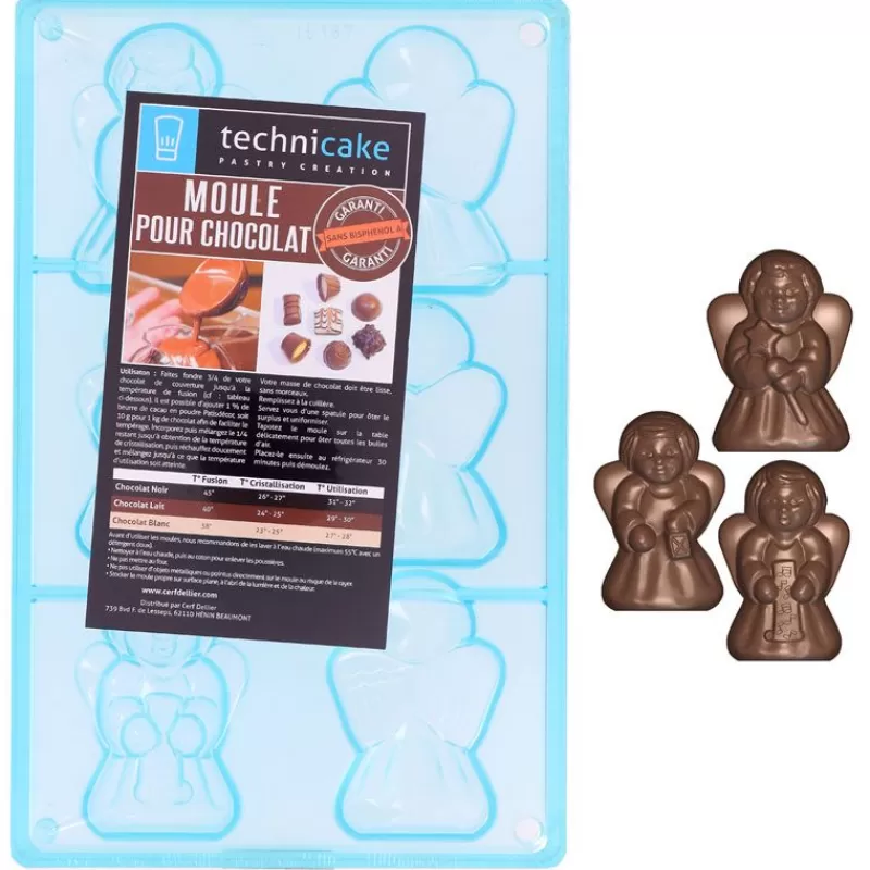 Cerf Dellier Moule Chocolat 3 Anges Assortis Patisdecor