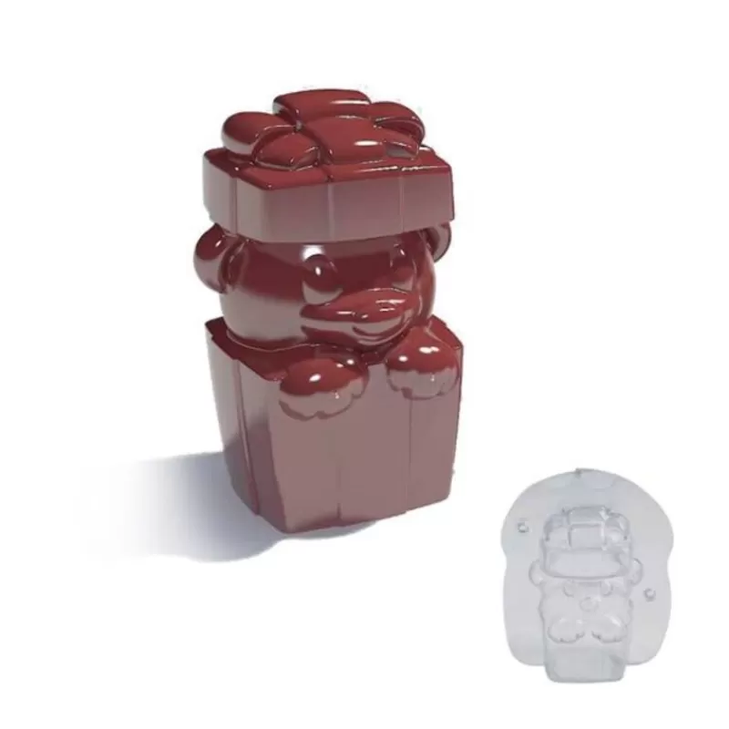 Cerf Dellier Moule Chocolat Ourson Cadeau 3D