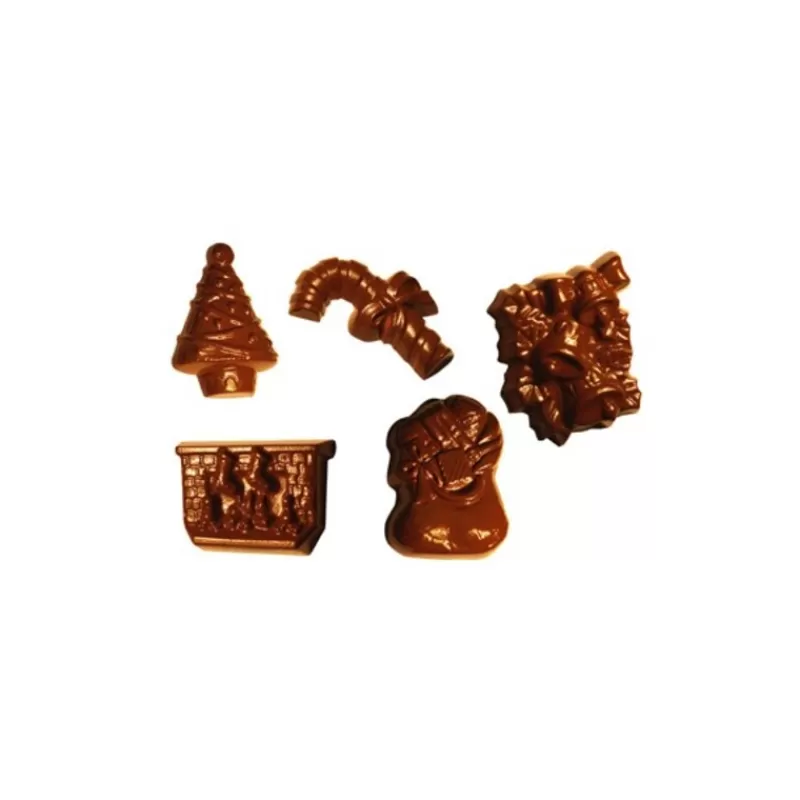 Cerf Dellier Moule Chocolat Sujets De Noël Assortis