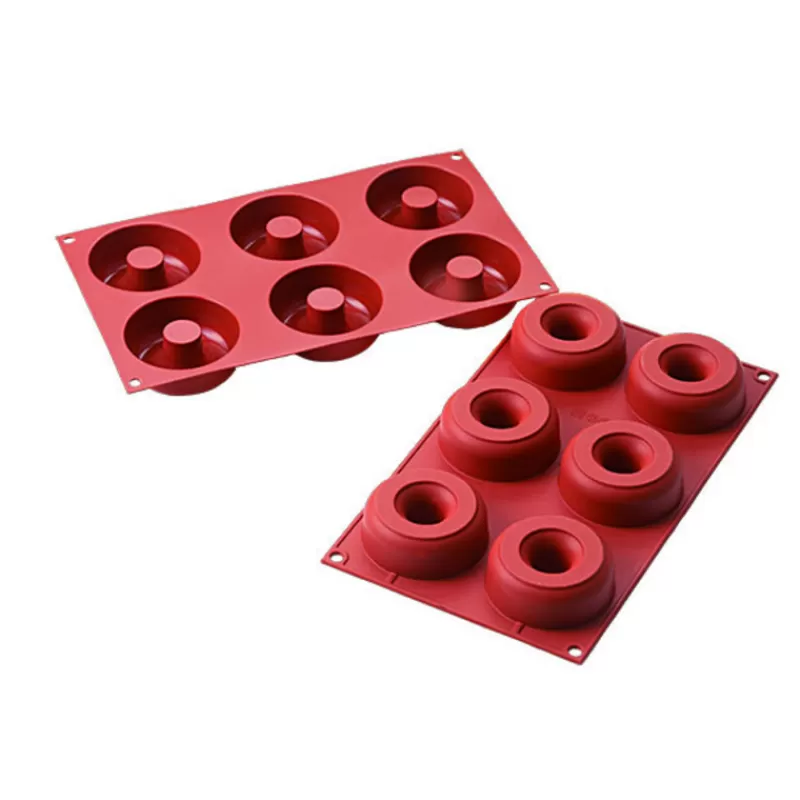 Cerf Dellier Moule Silicone 6 Donuts