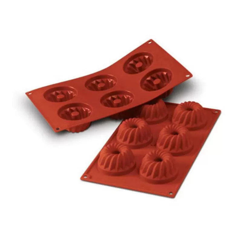 Cerf Dellier Moule Silicone 6 Petits Kouglofs