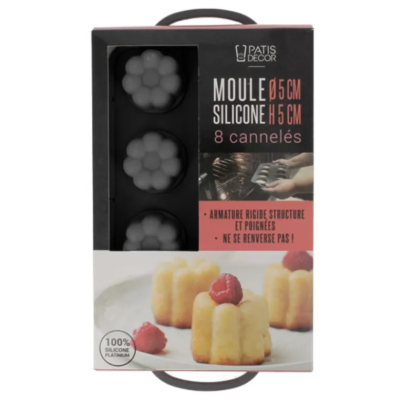 Cerf Dellier Moule Silicone 8 Canneles 5 Cm