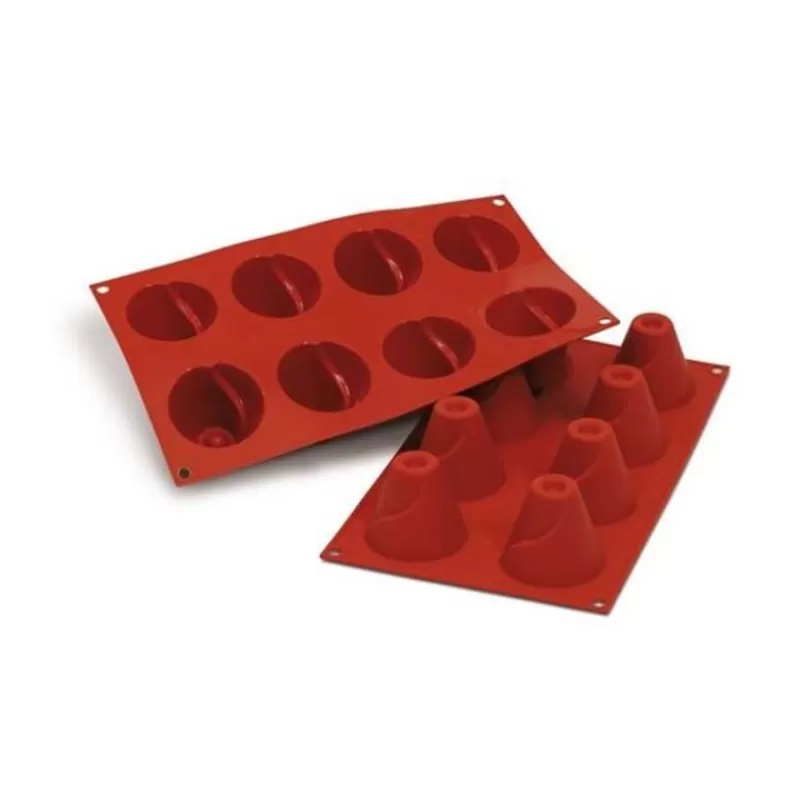 Cerf Dellier Moule Silicone 8 Grands Cones Savarins