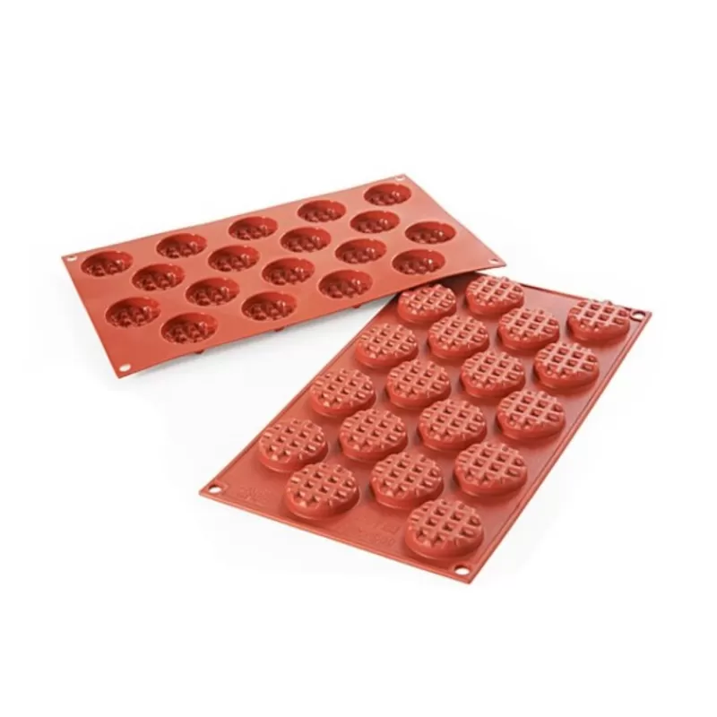 Cerf Dellier Moule Silicone Mini-Gaufres Rondes