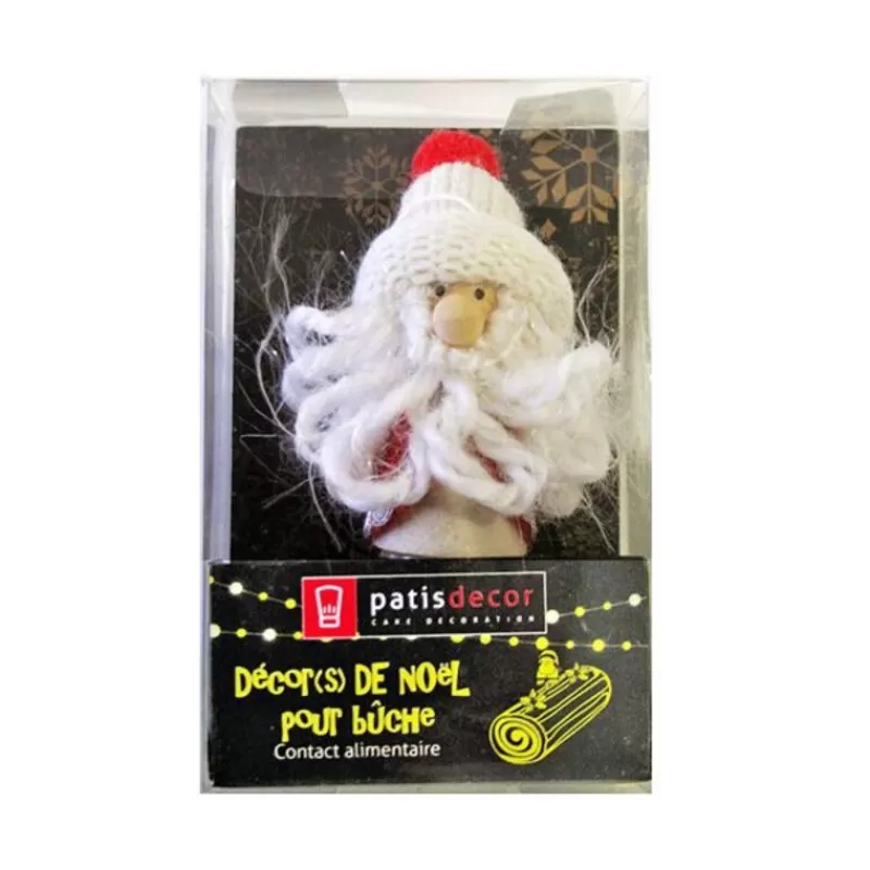 Cerf Dellier Pere Noël Bonnet Blanc Patisdecor Discount