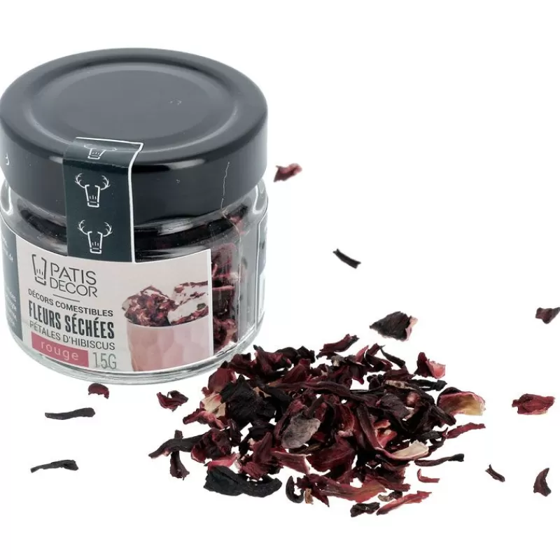 Cerf Dellier Petales D'Hibiscus Rouges Sechees Patisdecor 15 G New