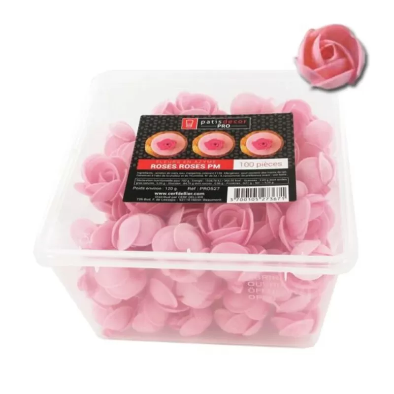 Cerf Dellier Petites Roses Roses En Azyme Patisdecor Pro (X100) Best
