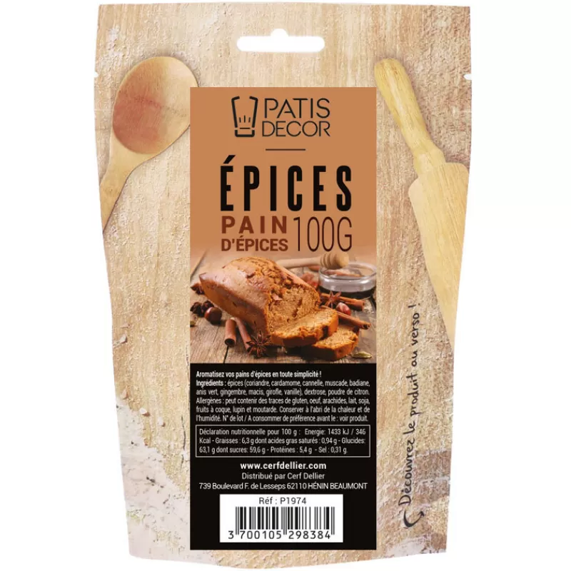 Cerf Dellier Épices Pour Pain D'Épices Patisdecor 100 G