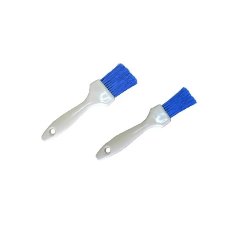 Cerf Dellier Pinceau Plat Bleu Fleure Manche Plastique