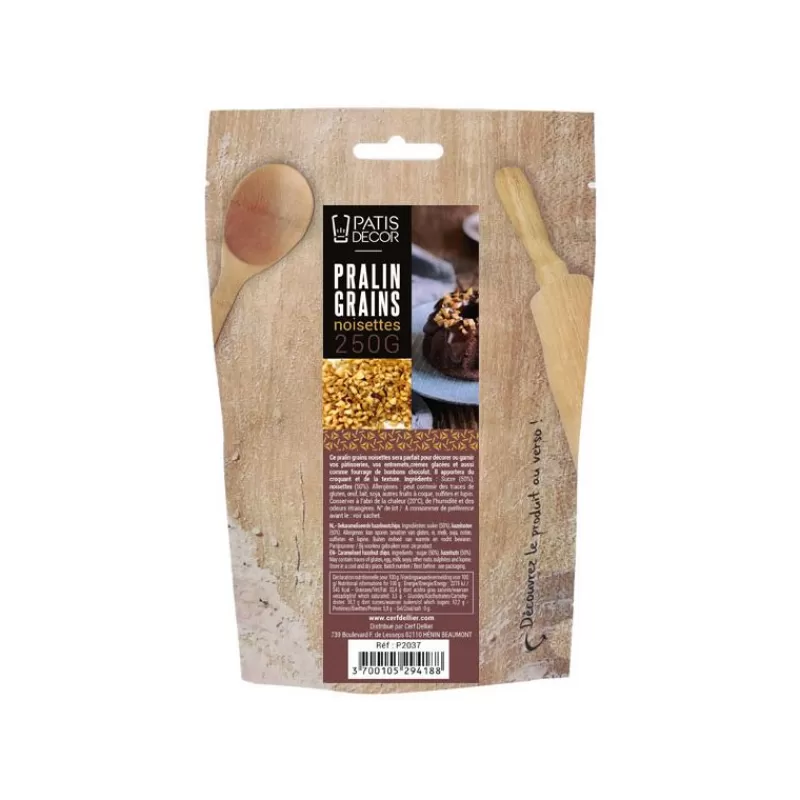 Cerf Dellier Pralin Grains Noisette Patisdecor 250 G