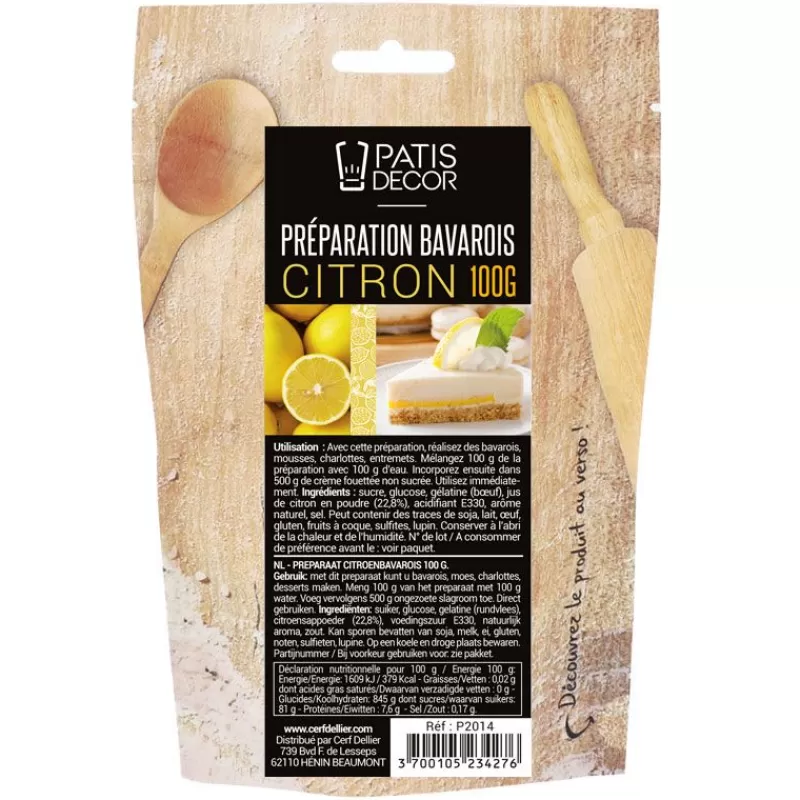 Cerf Dellier Preparation Bavarois Gel Citron Patisdecor