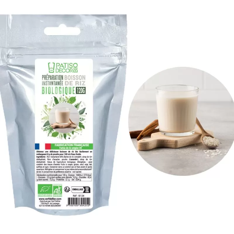 Cerf Dellier Preparation Instantanee Pour Boisson Riz Biologique 120 G