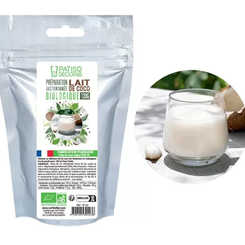 Cerf Dellier Preparation Instantanee Pour Lait De Coco Biologique 120 G