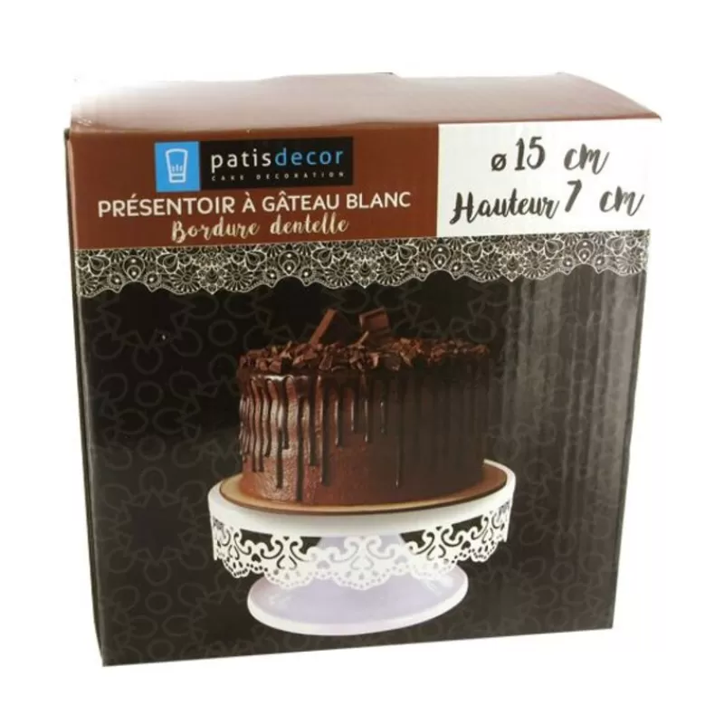 Cerf Dellier Presentoir Gateau Broderie 15 Cm Clearance